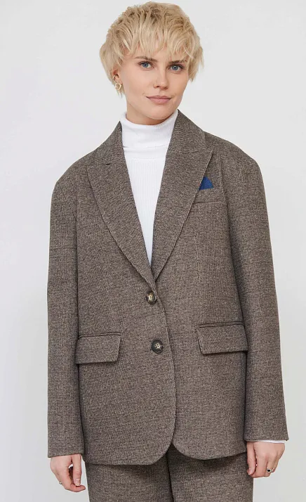 GRIOL. Жакет жен. 378176Г.11313.1103M Тёмно-коричневый GRIOL GRIOL. Жакет жен. 378176Г.11313.1103M Тёмно-коричневый