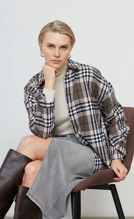 Рубашка фланелевая в клетку GRIOL Рубашка фланелевая в клетку GRIOL